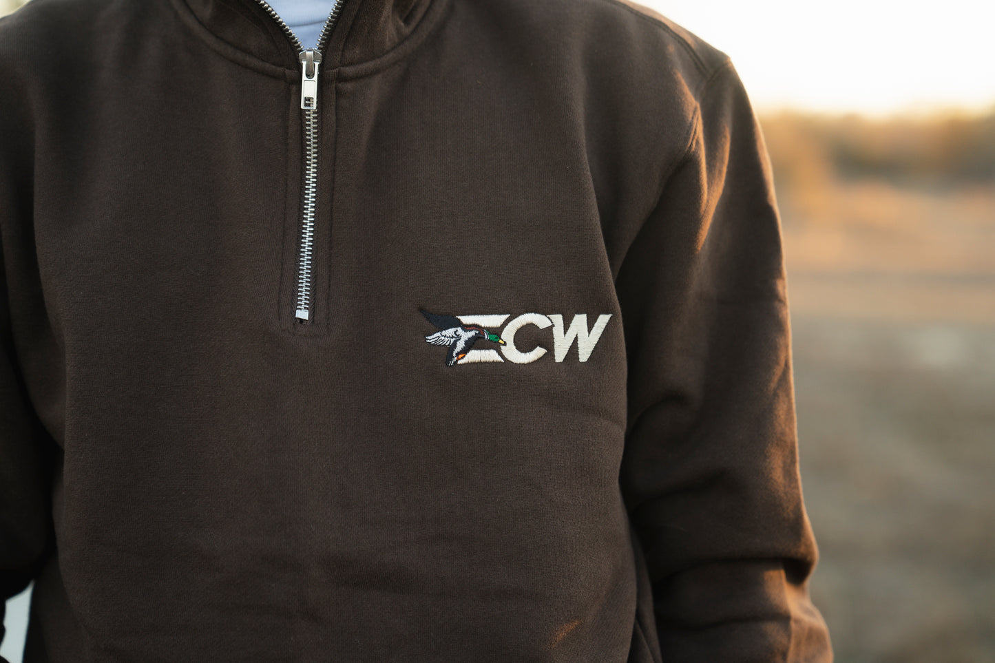 Embroidered ECW 2.0 Logo Script Quarter Zip