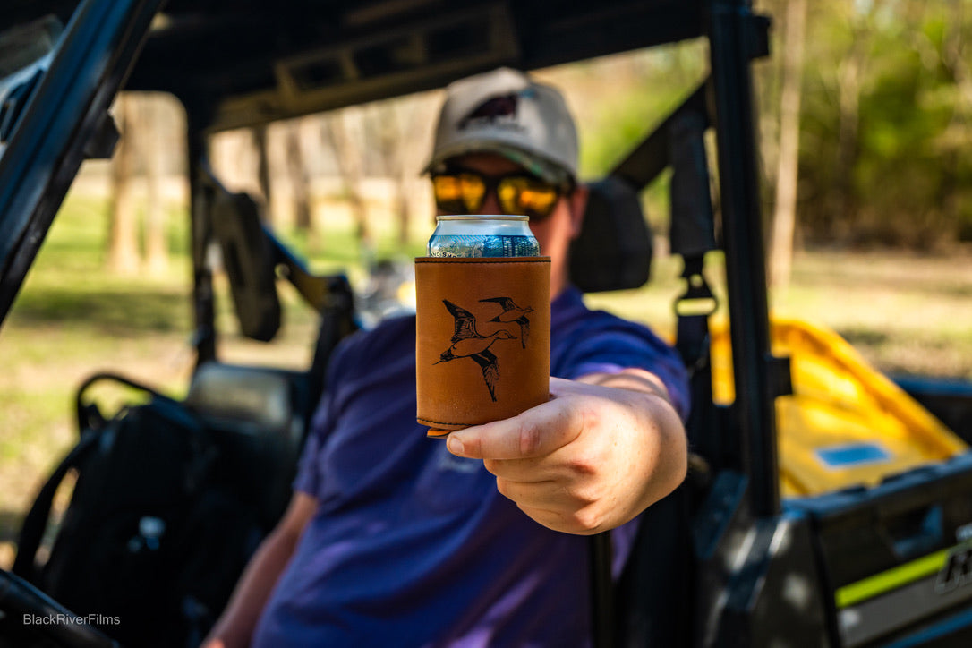 Banking Pintail Leather Beverage Holder