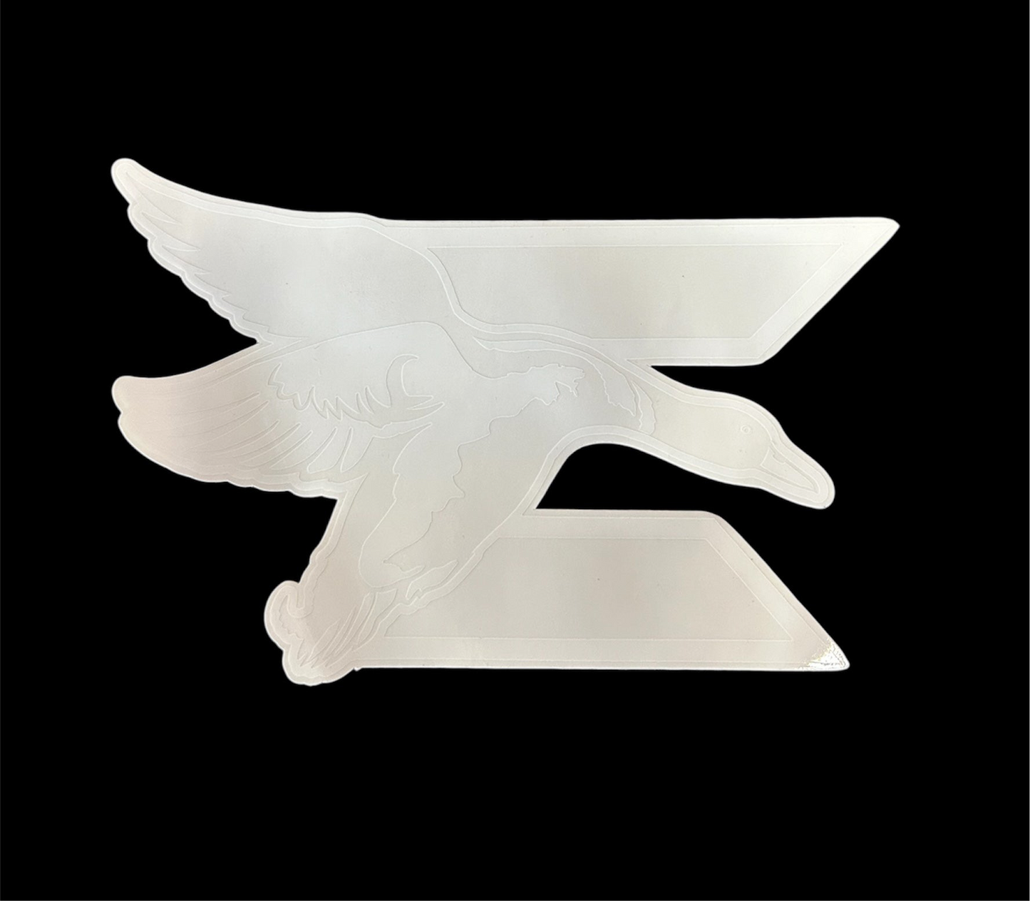 New E Logo White Decal