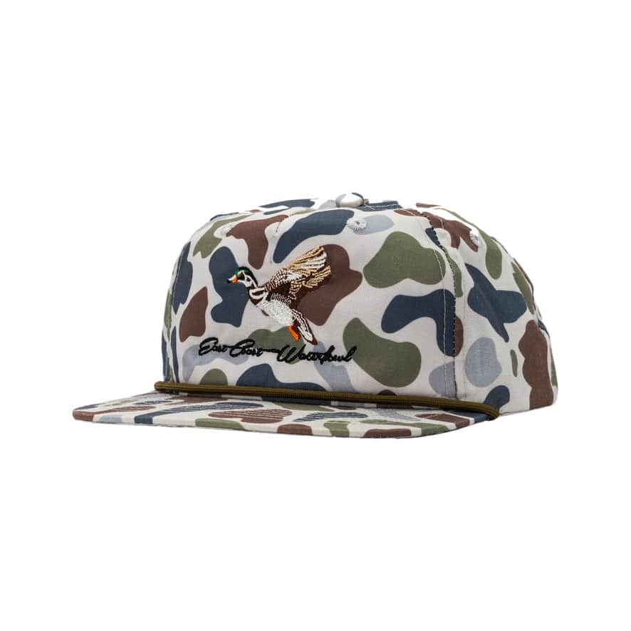 Embroidered Woodie Duck Hat-Rope Snapback – East Coast Waterfowl