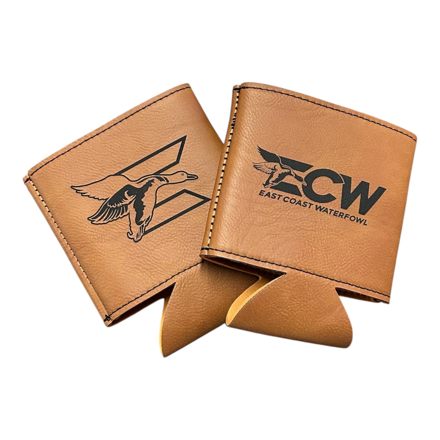 ECW 2.0 Logo Leather Beverage Holder