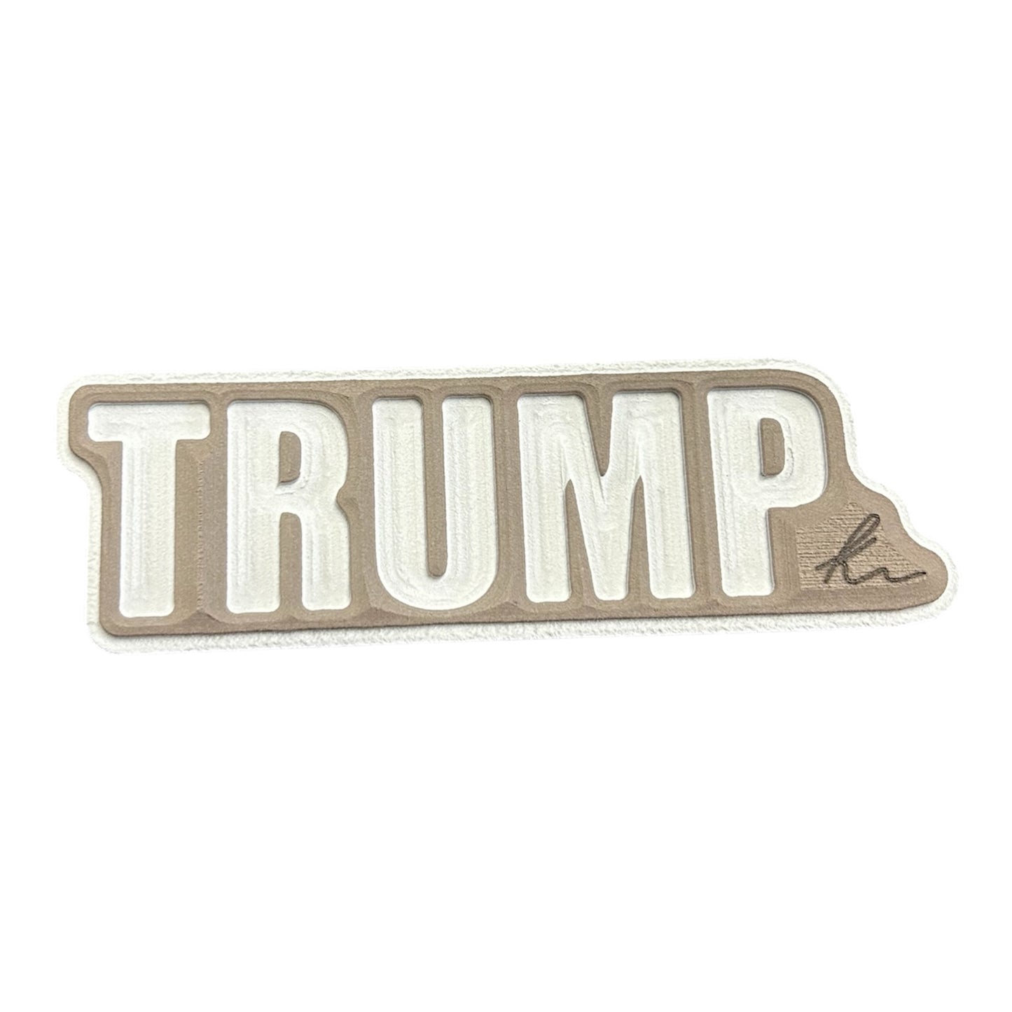 Trump Outline Turtle Box Foam Sticker