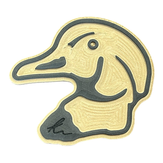 Wood Duck Head Outline Turtle Box Foam Sticker