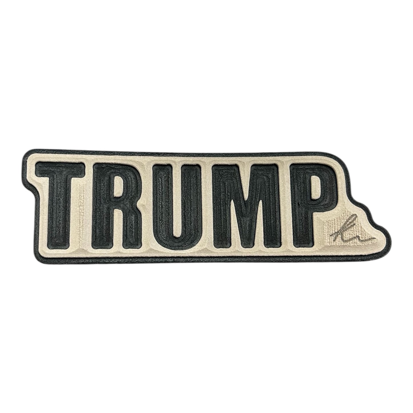Trump Outline Turtle Box Foam Sticker
