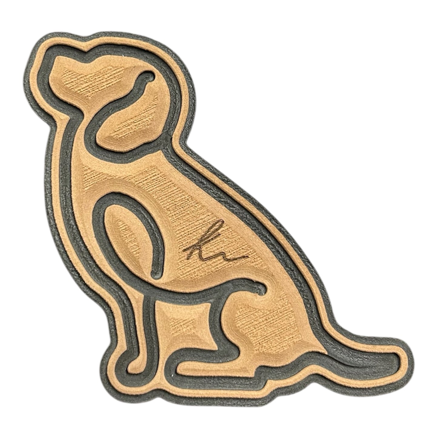 Sitting Lab Outline Turtle Box Foam Sticker
