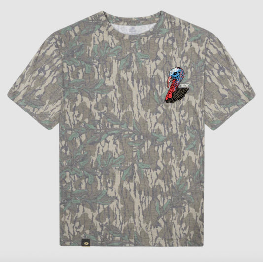 Turkey Head Green Leaf Camo T-Shirt