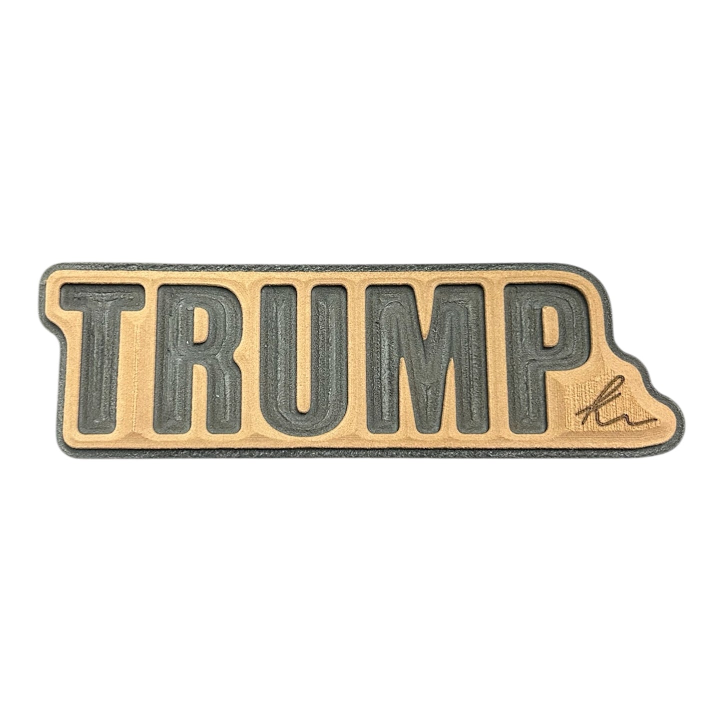 Trump Outline Turtle Box Foam Sticker