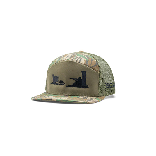 Turkey Hunt Scene Embroidered Hat