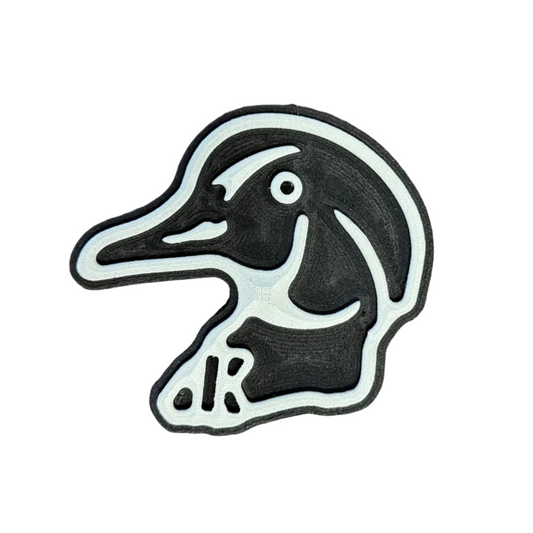 Wood Duck Head Turtle Box Foam Sticker