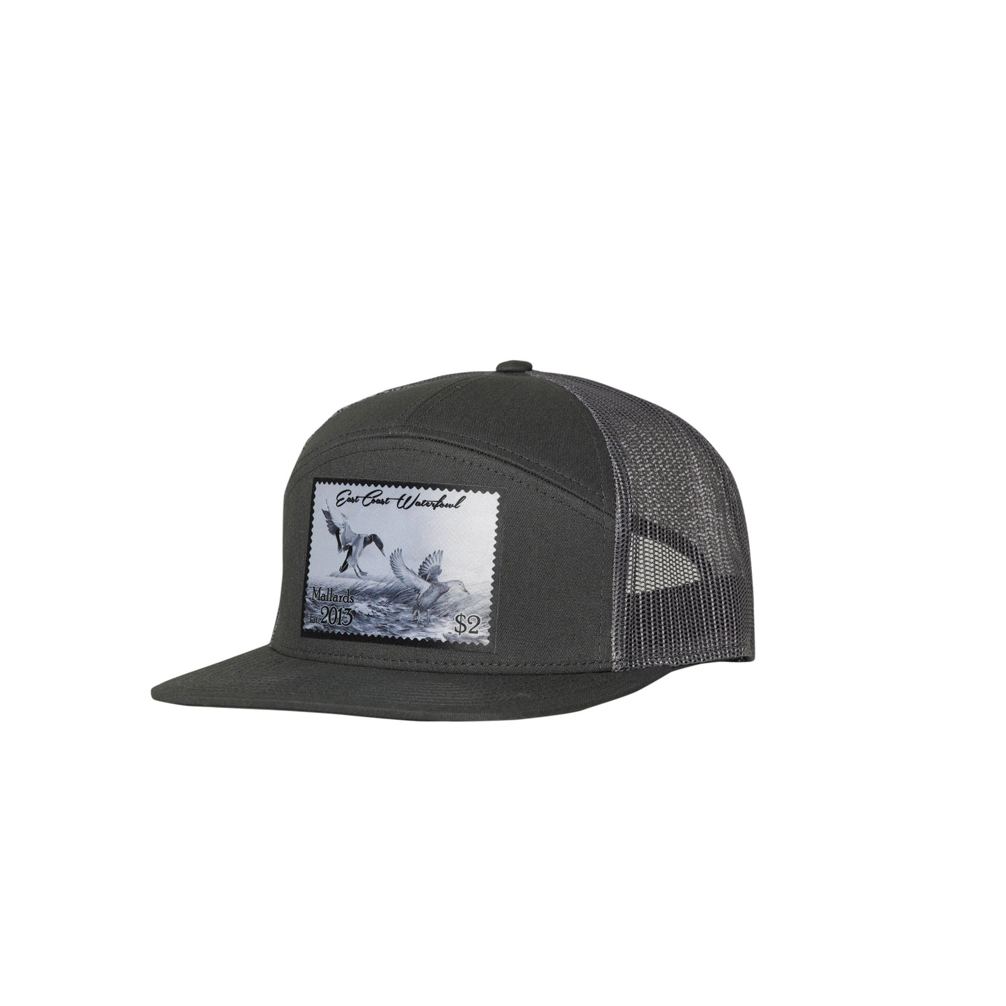 Charcoal Duck Stamp 7 Panel Hat