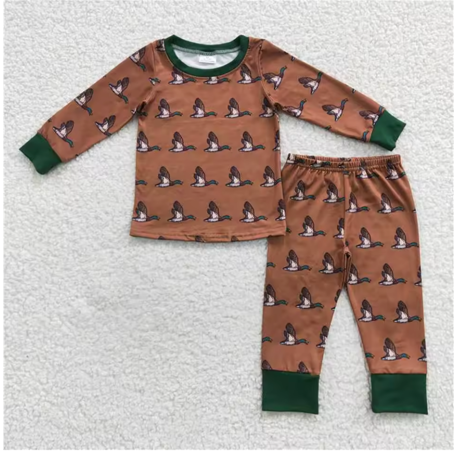 Brown Toddler/Youth Mallard Duck Pj's