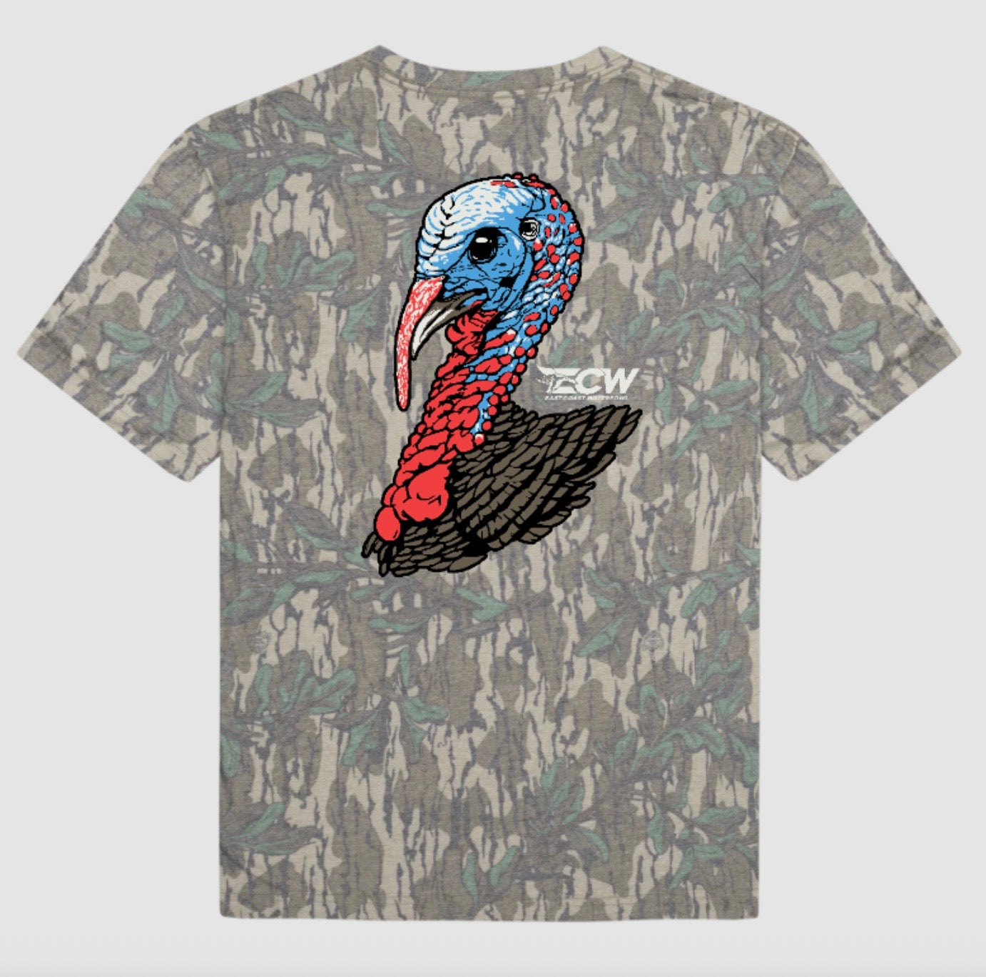 Turkey Head Green Leaf Camo T-Shirt