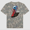 Turkey Head Green Leaf Camo T-Shirt