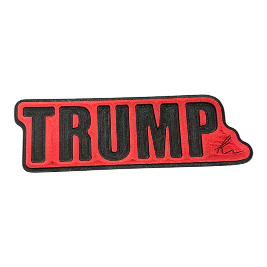 Trump Outline Turtle Box Foam Sticker