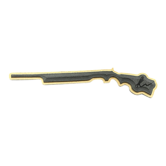 Shotgun Outline Turtle Box Foam Sticker