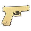 Pistol Outline Turtle Box Foam Sticker