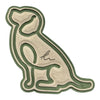 Sitting Lab Outline Turtle Box Foam Sticker