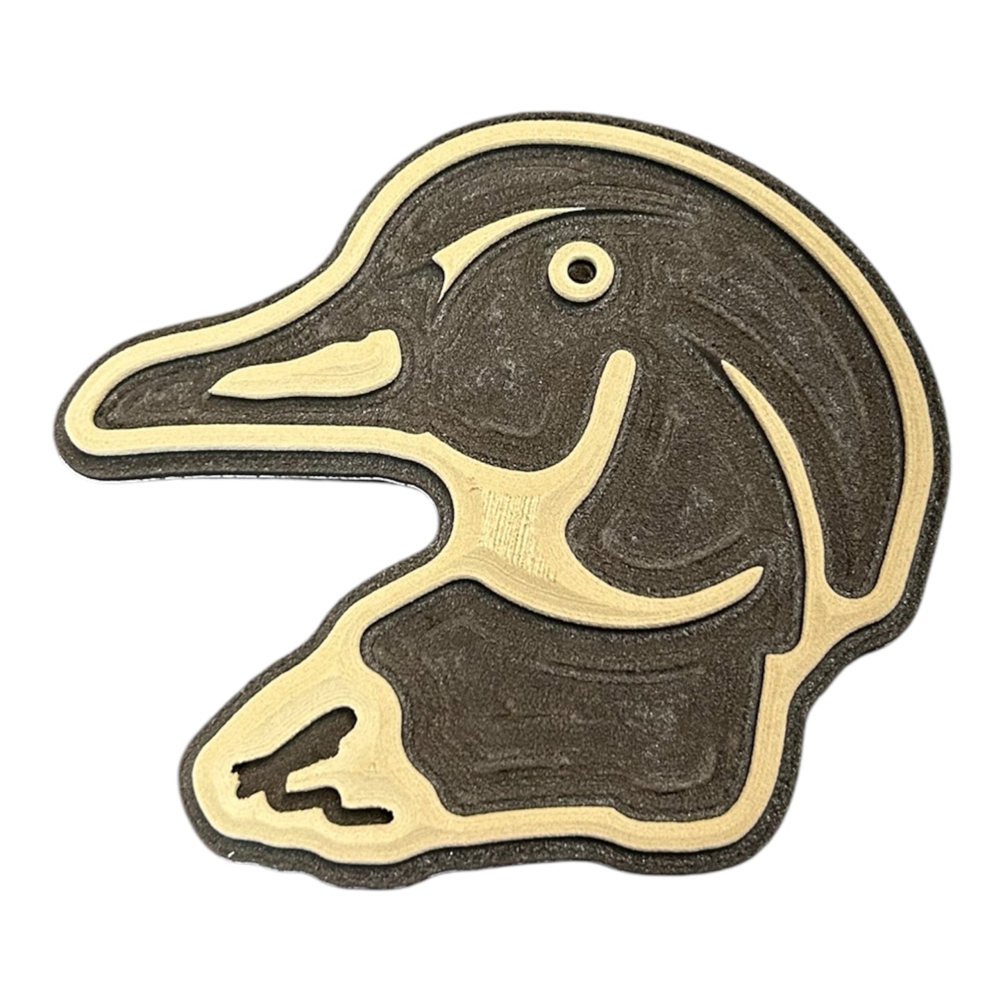 Wood Duck Head Outline Turtle Box Foam Sticker