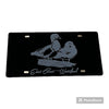 All Black Cypress Woodie License Plate