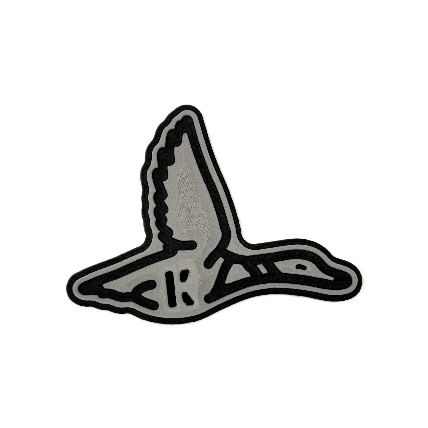 Flying Duck Outline Turtle Box Foam Sticker