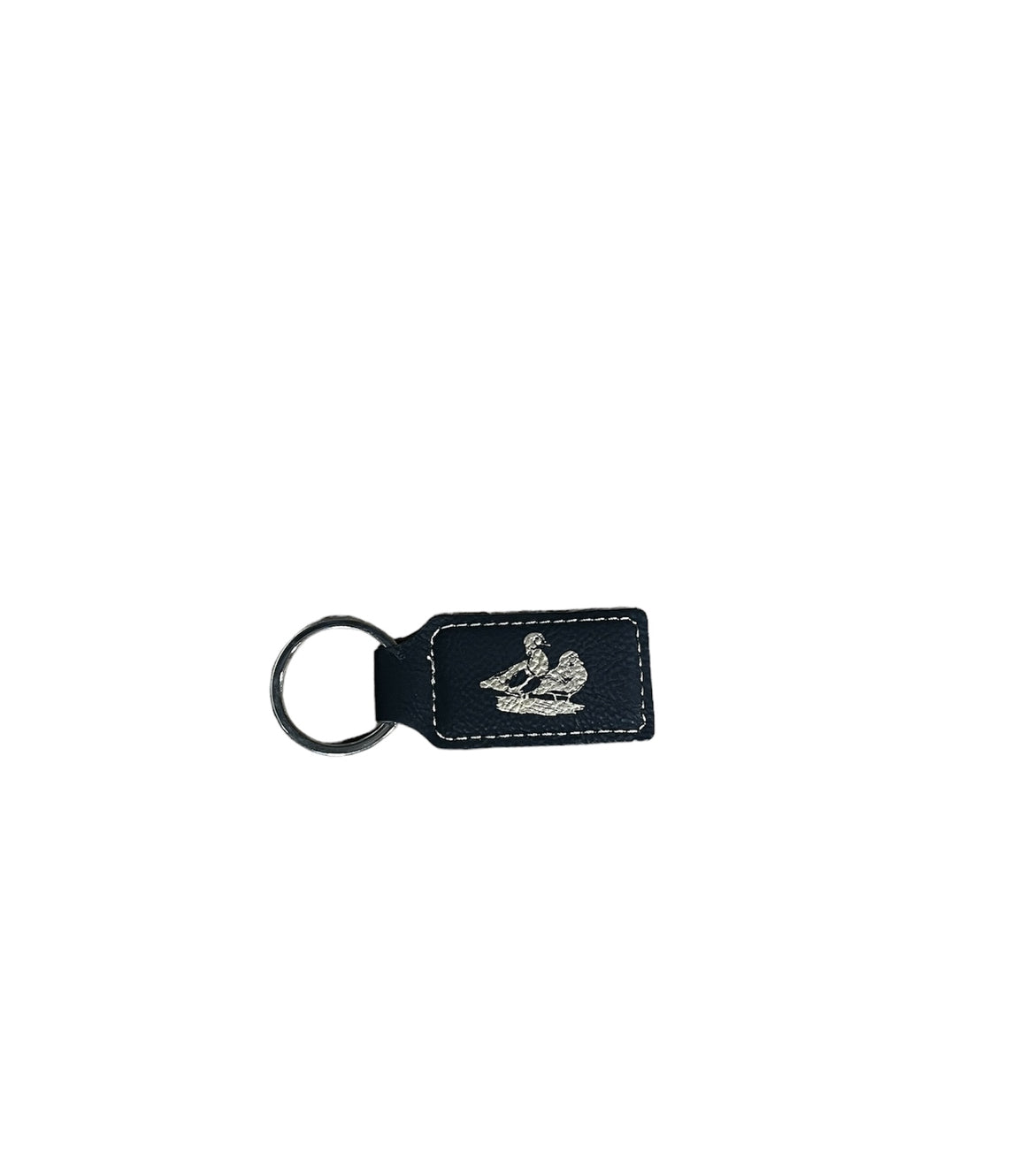 Cypress Woodie Leather Keychain