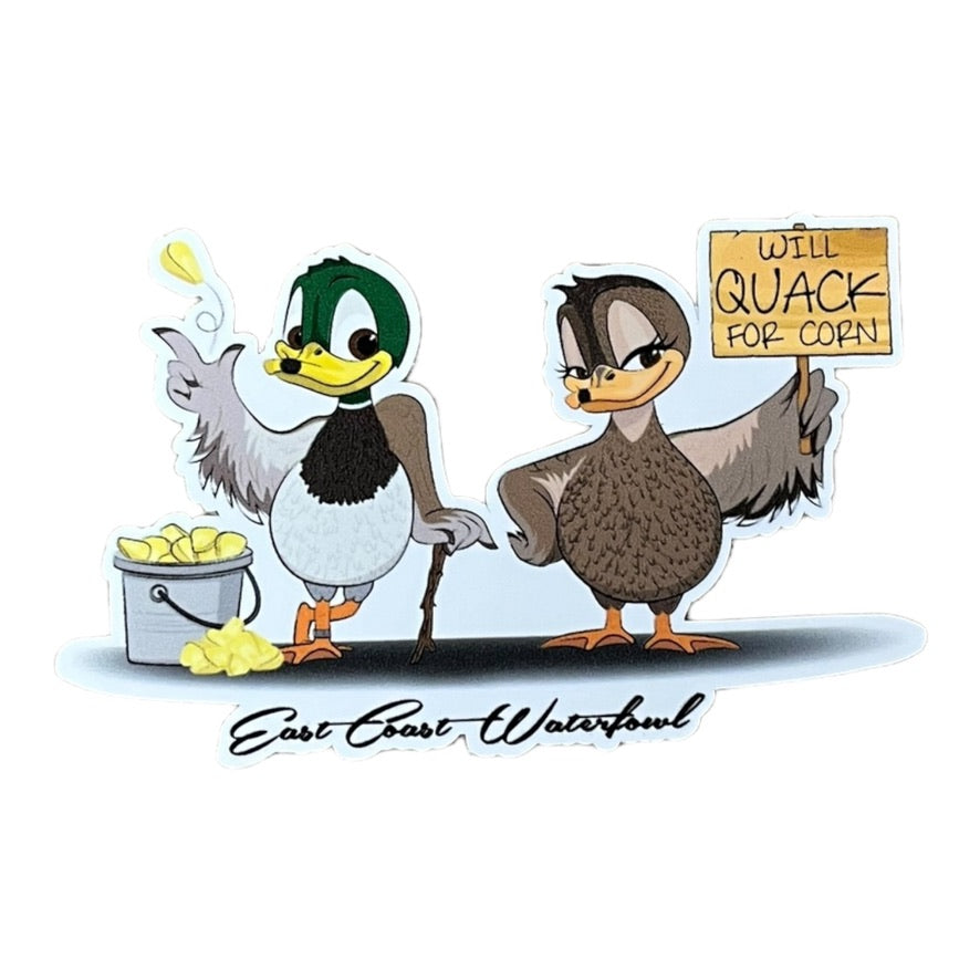 Will Quack For Corn Decal