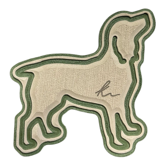 Boykin Outline Turtle Box Foam Sticker