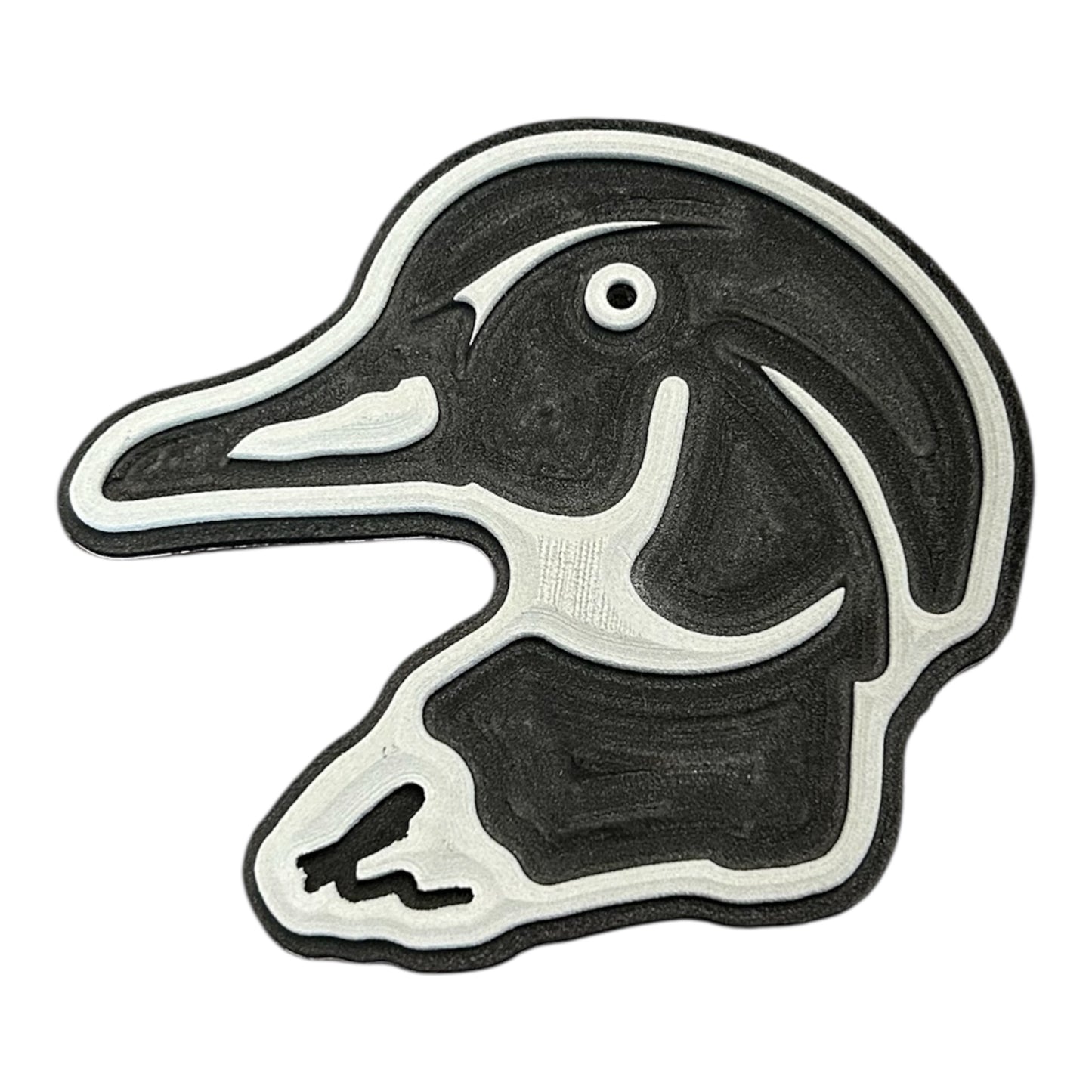 Wood Duck Head Outline Turtle Box Foam Sticker