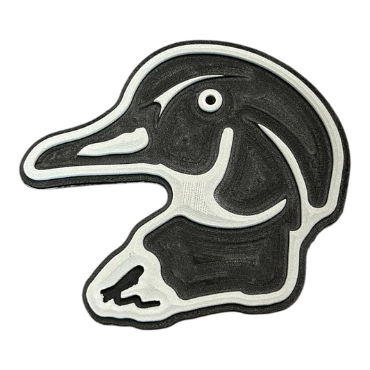 Wood Duck Head Outline Turtle Box Foam Sticker