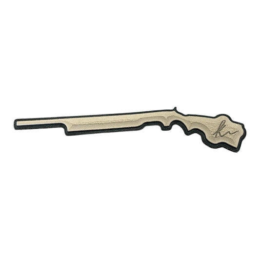 Shotgun Outline Turtle Box Foam Sticker