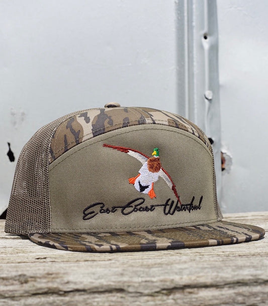 Embroidered Mallard Logo 7 Panel Hat