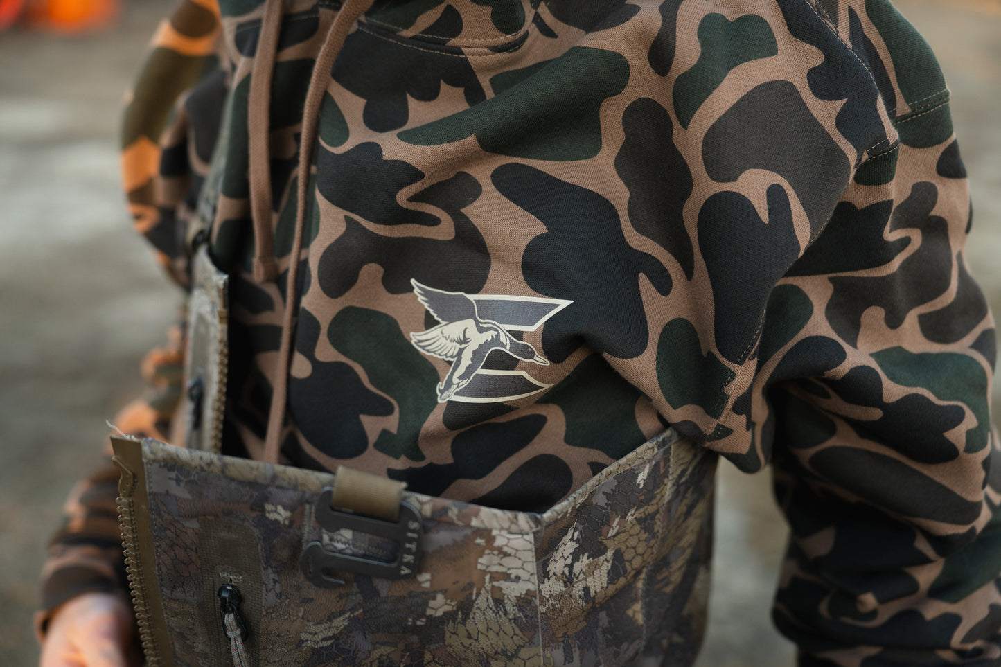 ECW 2.0 Duck Boat Old School Camo Hoodie