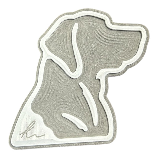 Lab Head Outline Turtle Box Foam Sticker