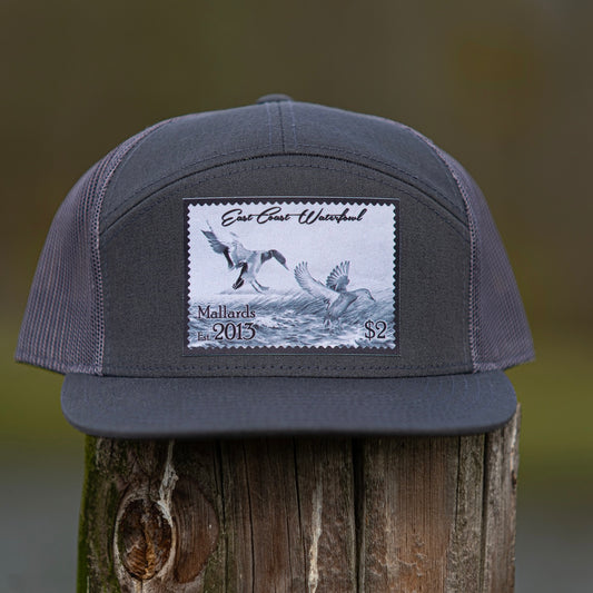 Charcoal Duck Stamp 7 Panel Hat