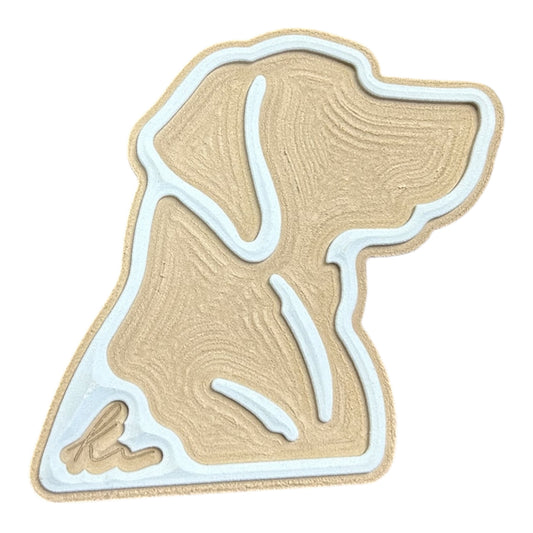 Lab Head Outline Turtle Box Foam Sticker