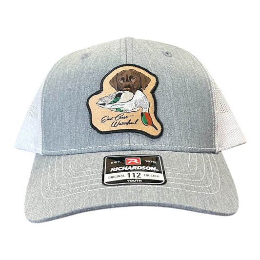 Chocolate Lab w Teal Youth Patch Hat