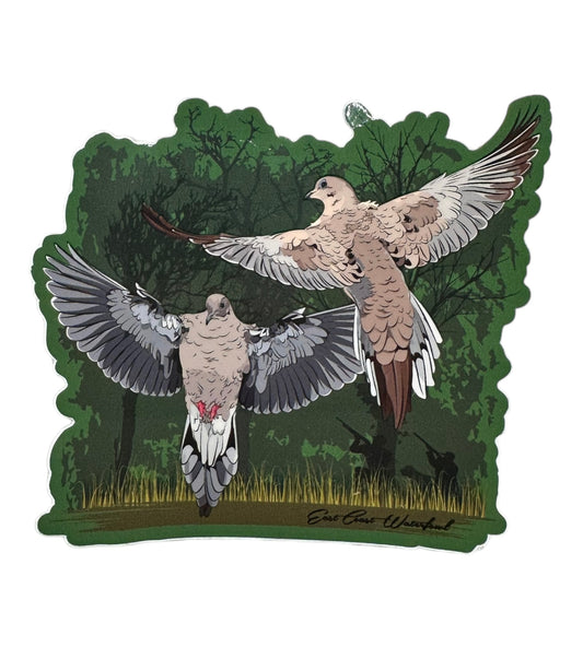 Doubled-Up Dove Decal