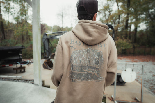 "Duck Blind" Tan Hoodie