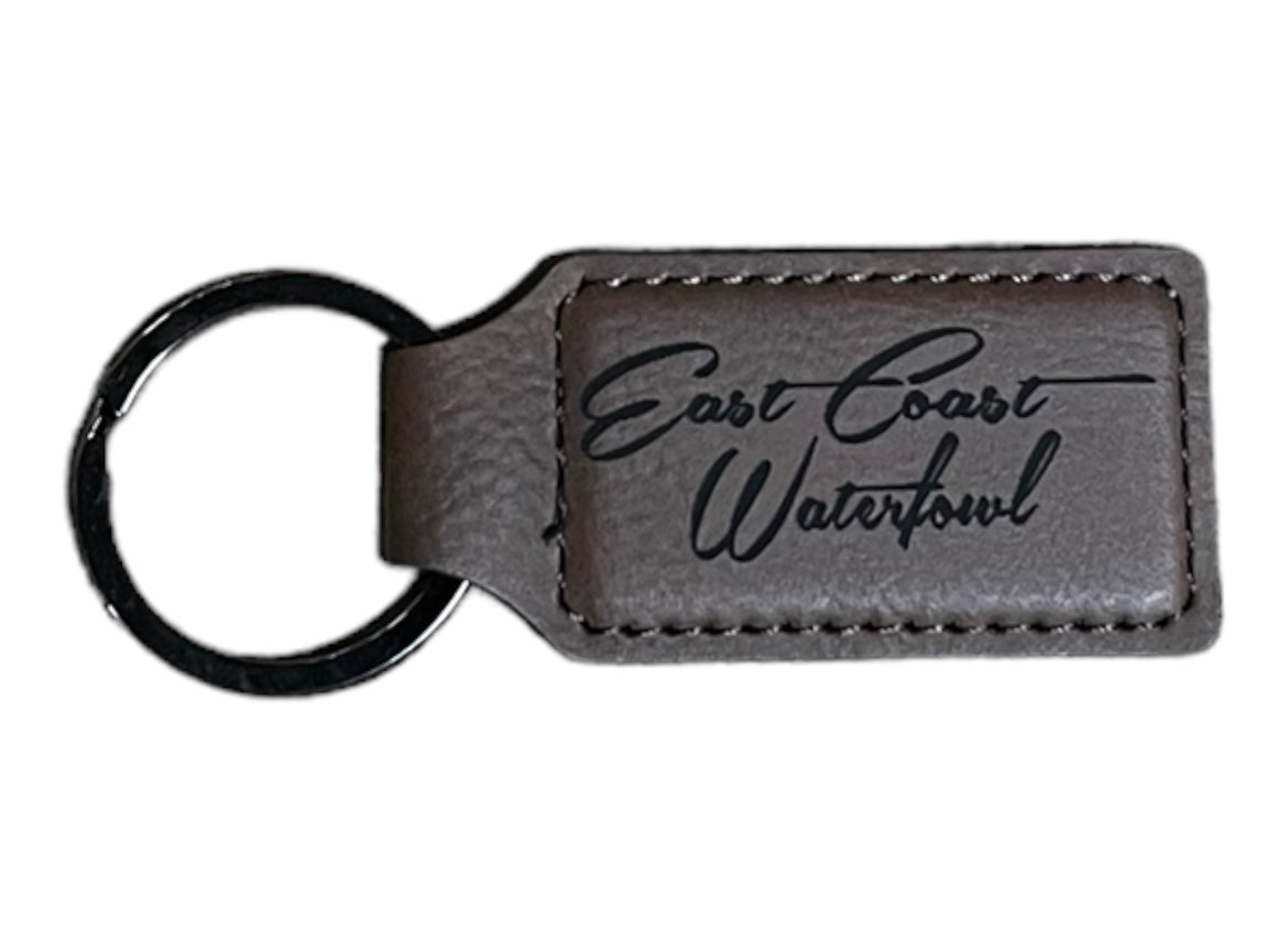 Cypress Woodie Leather Keychain