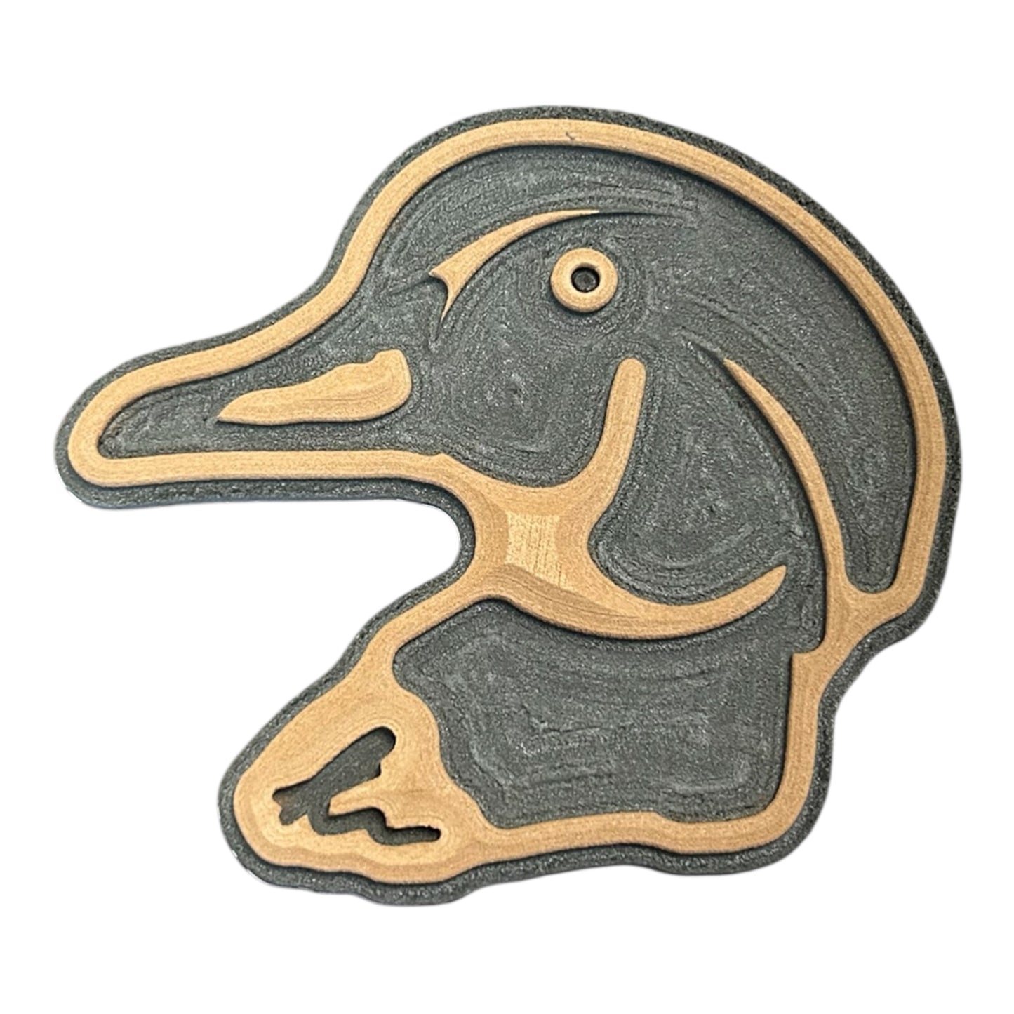 Wood Duck Head Outline Turtle Box Foam Sticker