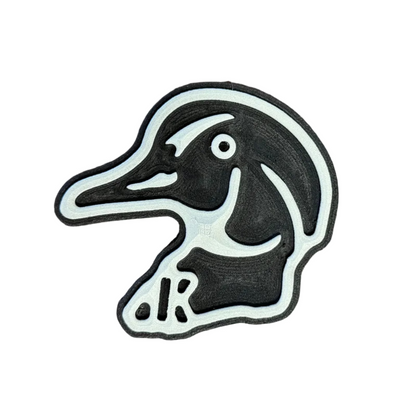 Wood Duck Head Turtle Box Foam Sticker