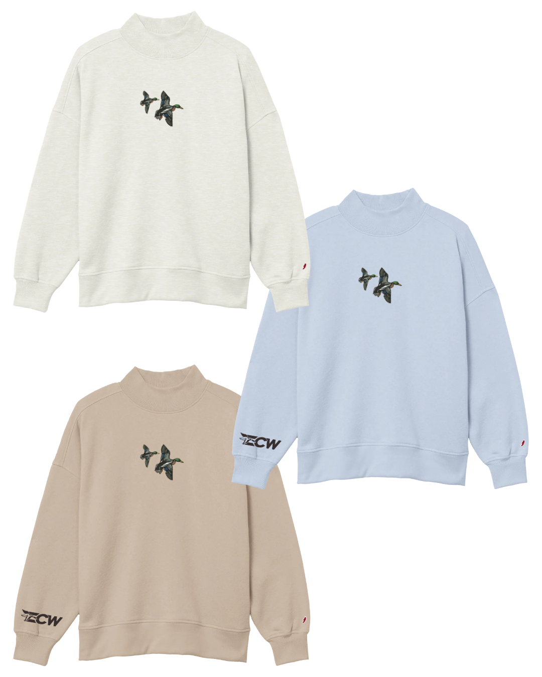 BACKORDER Ladies Banking Mallard Mockneck