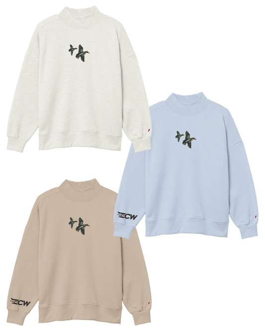 BACKORDER Ladies Banking Mallard Mockneck