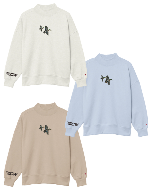 BACKORDER Ladies Banking Mallard Mockneck