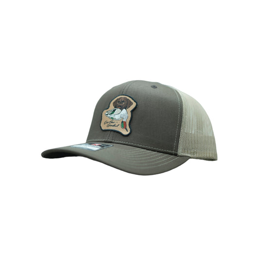 Teal Time Chocolate Lab Patch Hat