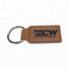 ECW 2.0 Logo Script Leather Keychain