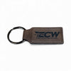 ECW 2.0 Logo Script Leather Keychain