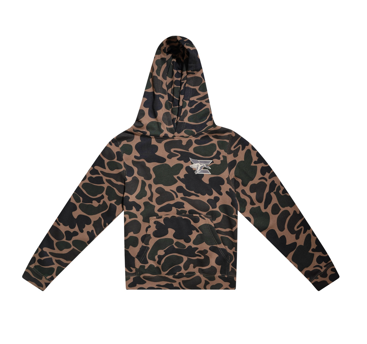 Youth Duck Boat Old School Camo Hoodie