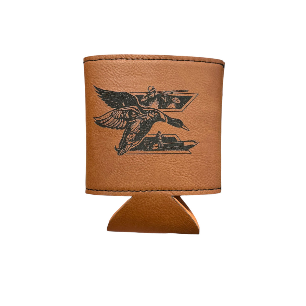 ECW Pursuit Logo Leather Beverage Holder
