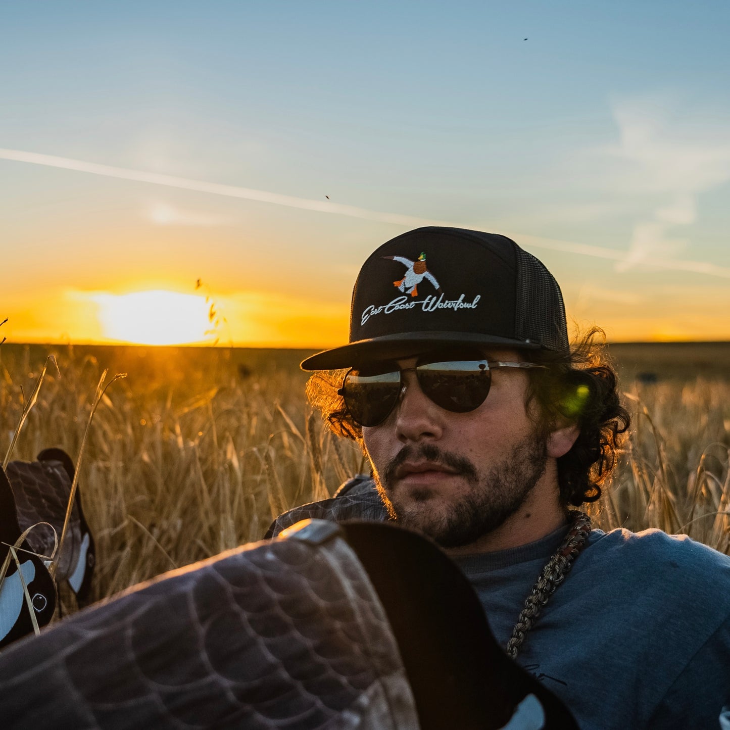 Embroidered Mallard Logo 7 Panel Hat